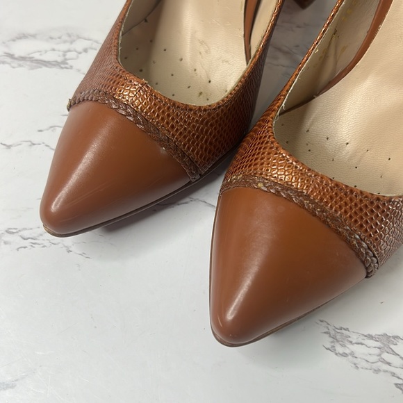 ANDREA PREMIUM Pump Block Brown Heels Women Size 7 - Picture 7 of 16